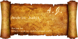Andris Judit névjegykártya
